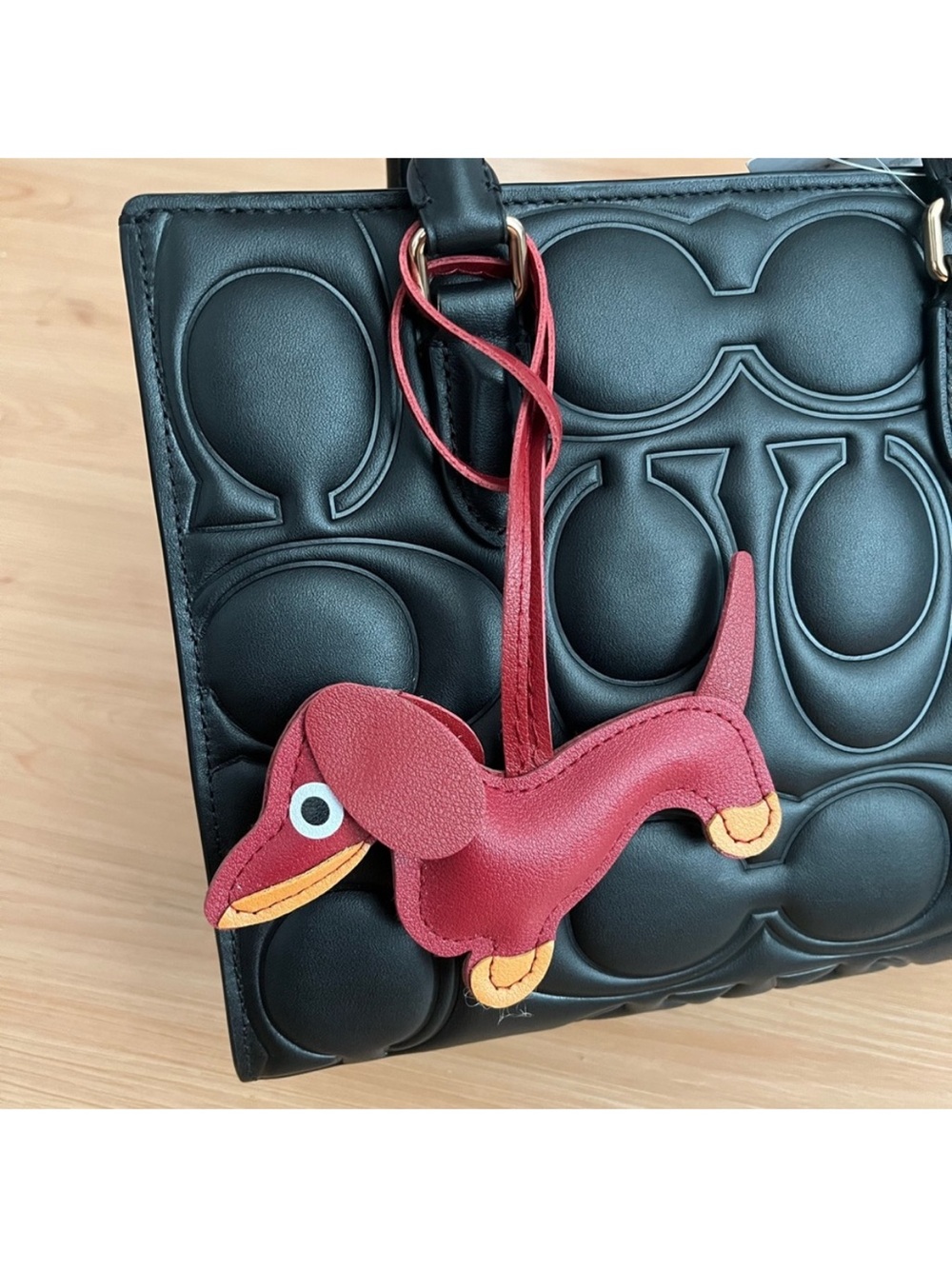 Ena Dog Synthetic Leather
Handbag Charm Bag